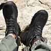 Men Lace-Up Mens Motocross Boots All-match Hiking Ankle Boots 2024 New Male Comfortable Sneakers Leather Fashion Walking Shoes