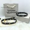 Кожаный панк-чокер Vivienne Westwood с шипами Сатурна
