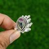 Gift For Women Multi Stone Adjustable Ring 925 Silver Natural Ruby Zoisite