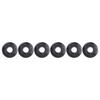 Ruifu Titanium Alloy Flange Nuts M5 M6 Pack of 6 (M6, Black)