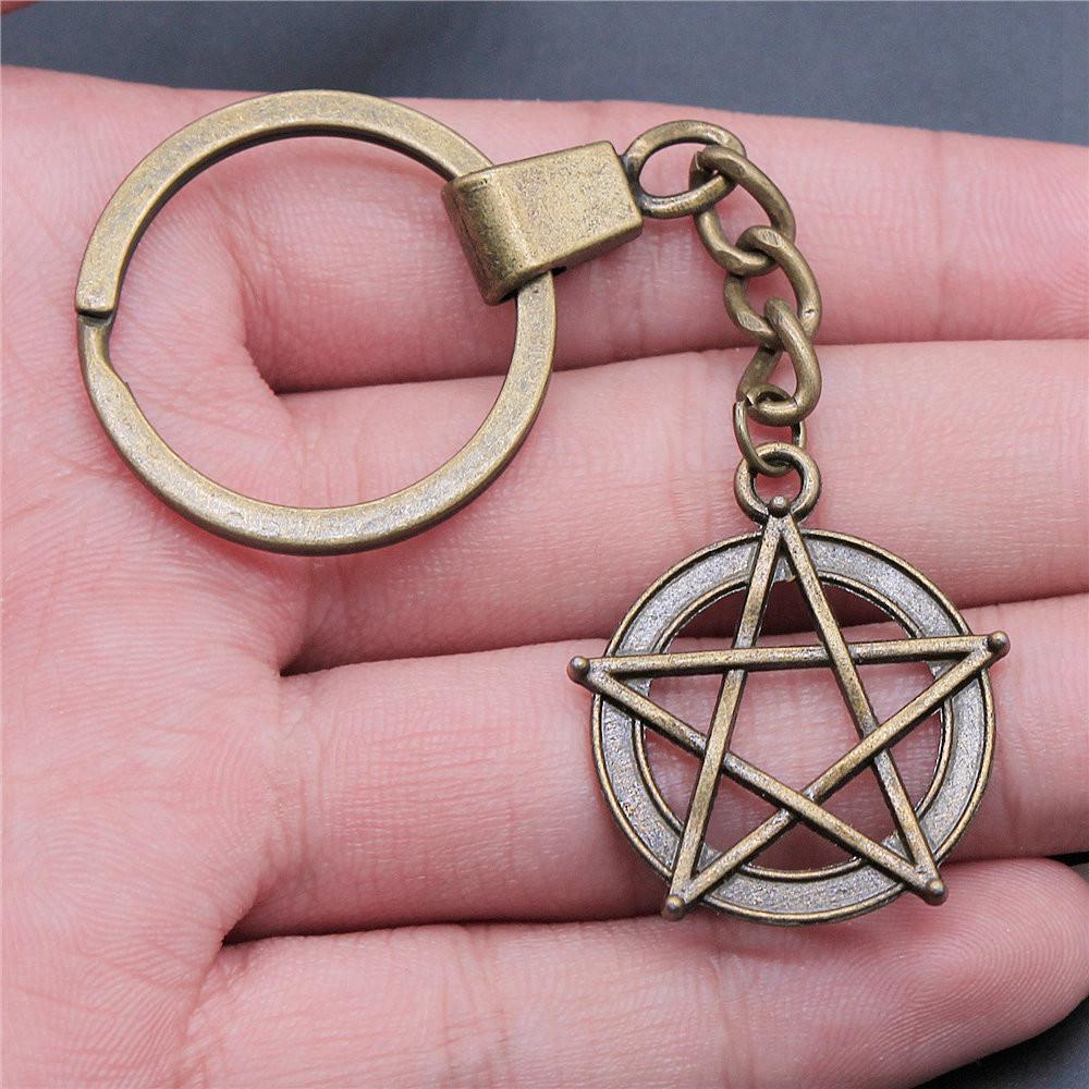 Солнце Луна Пентаграмма Брелки Женские Ювелирные Изделия Бизнес Креативный Сувенир