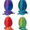 3D Printed Mini Dragon Egg Articulated Dragon Fidget Toy Inside Egg Easter Basket