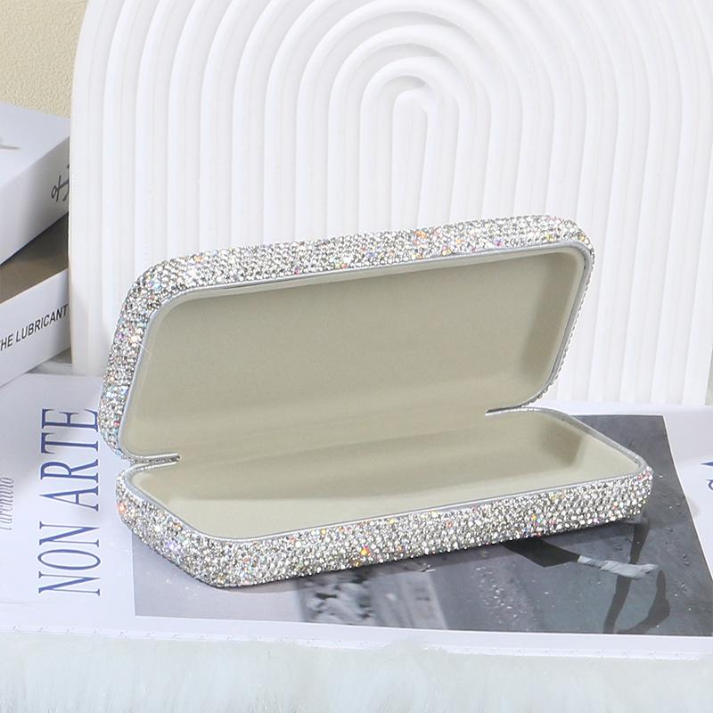 Cross-Border Hot-Selling Diamond Inlaid Car Sunglasses Storage Box - Portable and Stylish Car Interior Solution