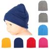 Kids Hat Baby Cap Cotton Warm Soft Caps Candy Color Toddler Hats for Boys Girls