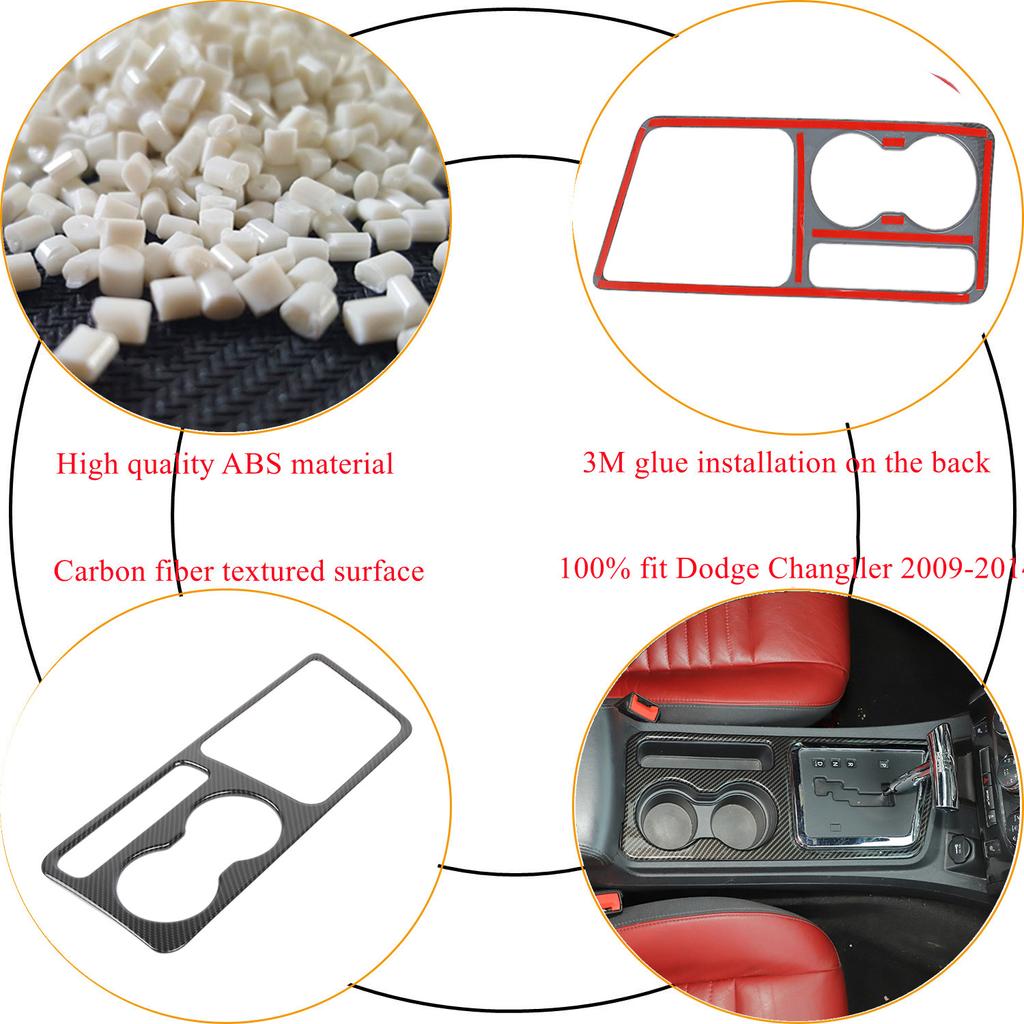 Автомобильная панель переключения передач, декоративная накладка для Dodge Challenger 2009 2010 2011 2012 2013 2014, интерьер из углеродного волокна