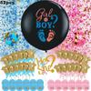52 -Piece Set 36 -Inch Gender Reveal Balloon Big Black Ball Clothing Insert Gender Sticker Boy Or Girl Set
