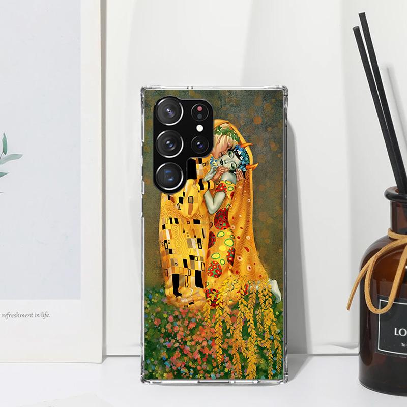 Чехол для телефона 'Поцелуй' Густава Климта Для Samsung Galaxy S26 S25 Edge S24 FE S23 S22 Ultra S21 Plus S20 + Художественные Fundas Задняя крышка