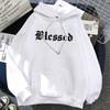 Blessed Creativity Printed Hoodies Women Street Style Hip Hop Hoody Autumn Loose Clothing Comfortable Pullover Sweatshirt