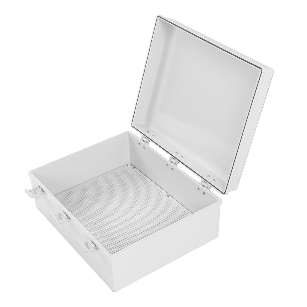 Electrical Junction Box Plastic Buckle Waterproof Project Box Electrical Enclosure with Grey Cover Mounting Plate
