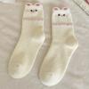 Cute Socks Medium Tube Socks Thickened And Plush Warm Cartoon Cute Three-Dimensional Kitten Plush Socks Sleeping Socks