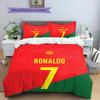 Постельное белье с узором CR7, Комплект с одеялом, Пододеяльник, Наволочка, Домашний подарок на день рождения (1 пододеяльник + 2 наволочки, без наполнителя)
