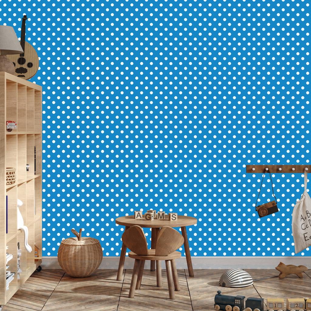 Blue and Azure Dots Wallpaper for Living Room and Bedroom 50x1000