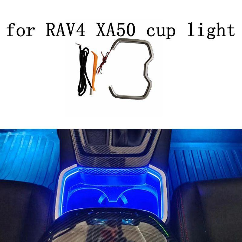 LED Cup Holder Atmosphere Light For Toyota RAV4 XA50 -2024 Interior Decorative Lamp Blue light