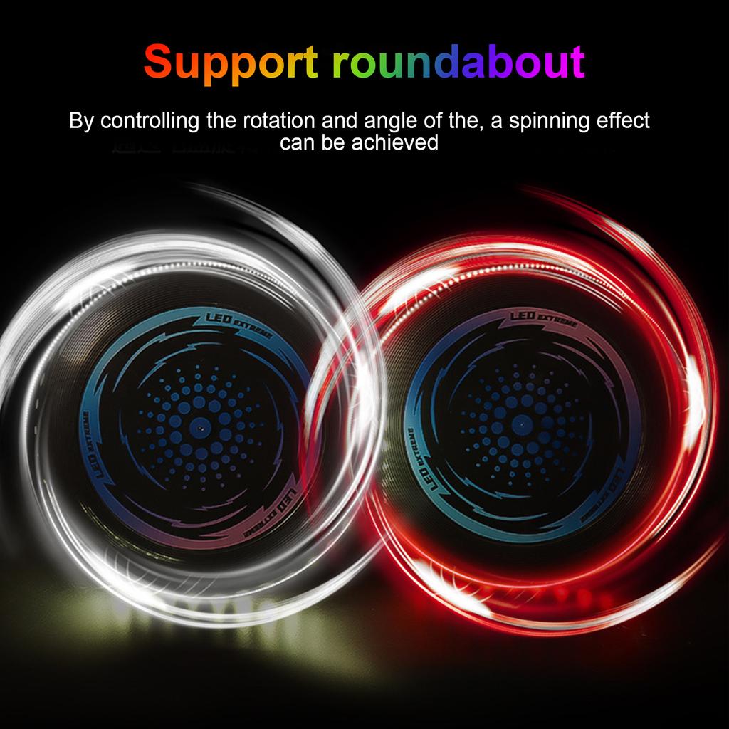 Youth Outdoor Sports Flying Disc LED Light-up Flying Disc Toy Luminous Flying Saucer with 42 LED