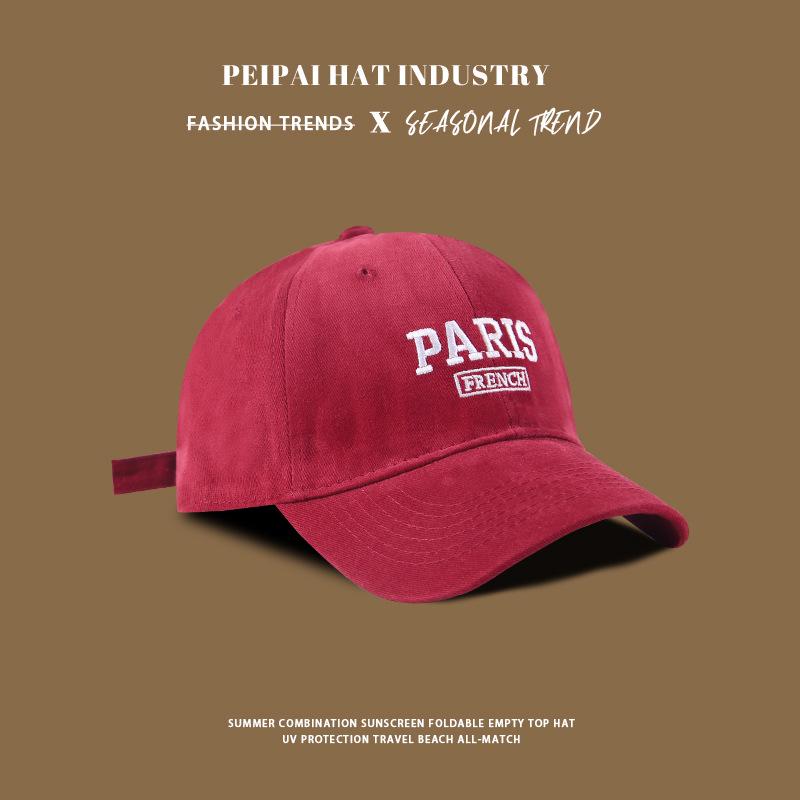 Весенне-летняя хлопковая бейсболка - Унисекс солнцезащитная шляпа для студентов и пар, мягкий верх, дизайн для маленького лица, уличная кепка-утка