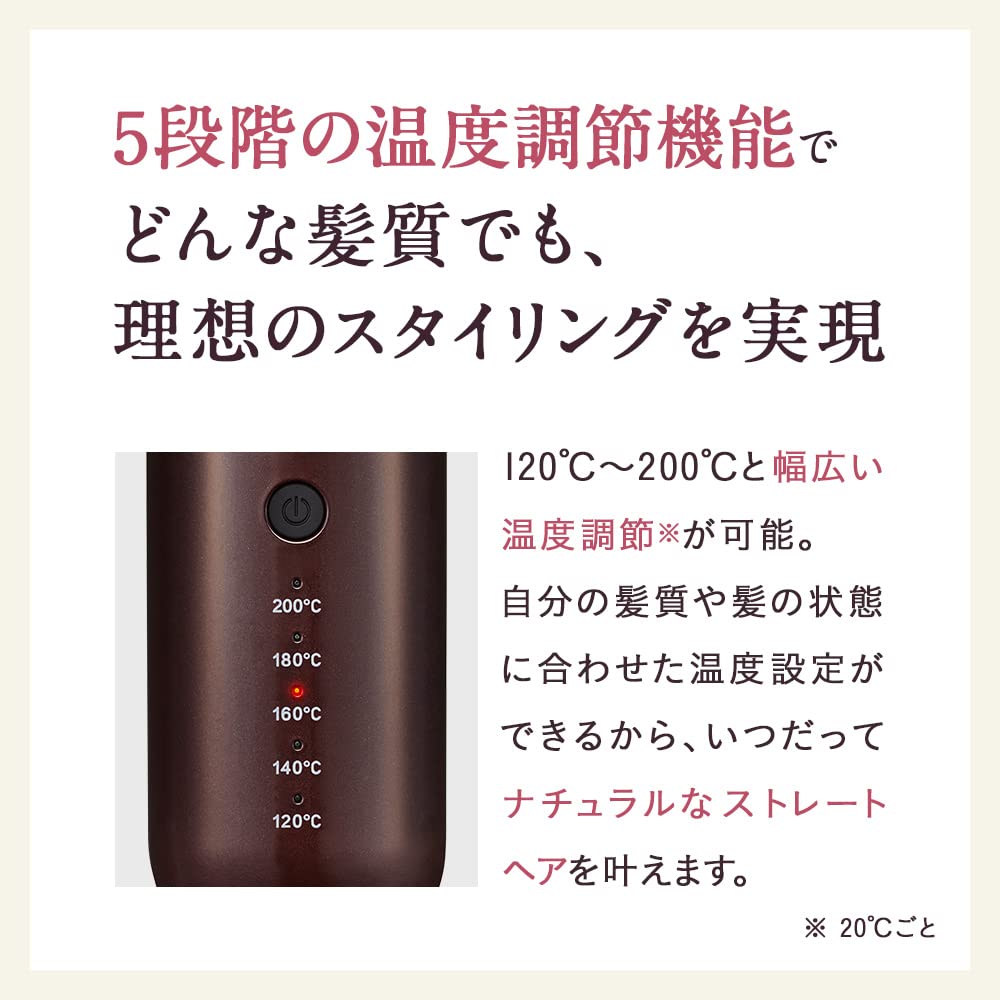 Le ment Cordless Straight Heat Brush Brush Hair Iron Straight Iron Ceramic Coating Easy Hair Straight MAX200℃