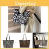 Elegant Black And Coffee Leopard Print Tote Bag For Women Ideal For Casual Outings And Work