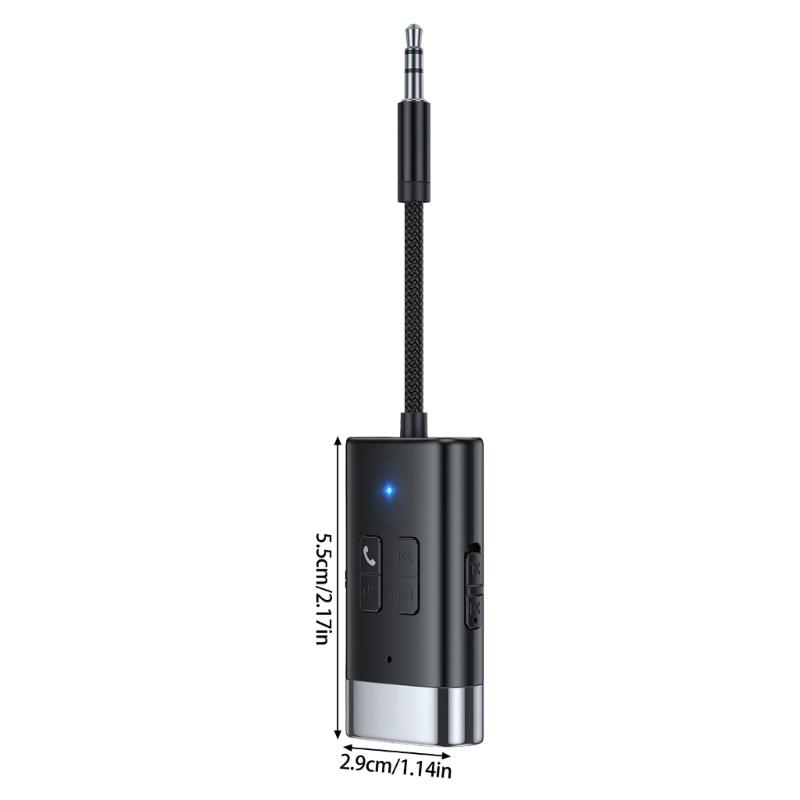 Small Double Function Bluetooth-compatible 5.4 Sound Transmitter Receiver with Clear Sound Long play time Portable Designs