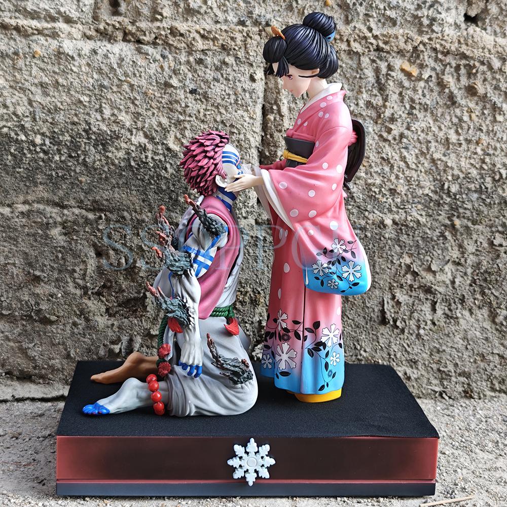 Фигурки Figuarts Клинок, рассекающий демонов Коюки Аказа Хакудзи Аниме Игрушка-экшн Kimetsu Yaiba Статуэтка Модель для коллекции Кукла ZERO ПВХ без Позы Артикулируемая Масштаб