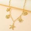 Starfish Pendant Necklace: Trendy European & American Cold Style Clavicle Chain for Women