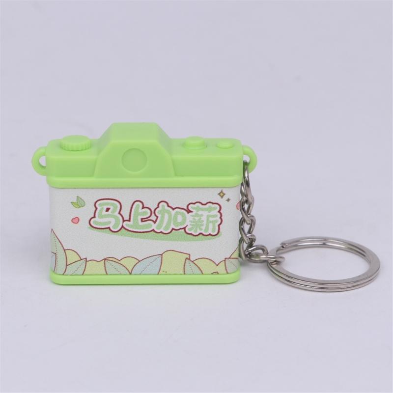 Horse Year Mini Camera Keychain Cartoon Design Lightweight Plastic Key Ring Ornament For Bag Decoration Gift