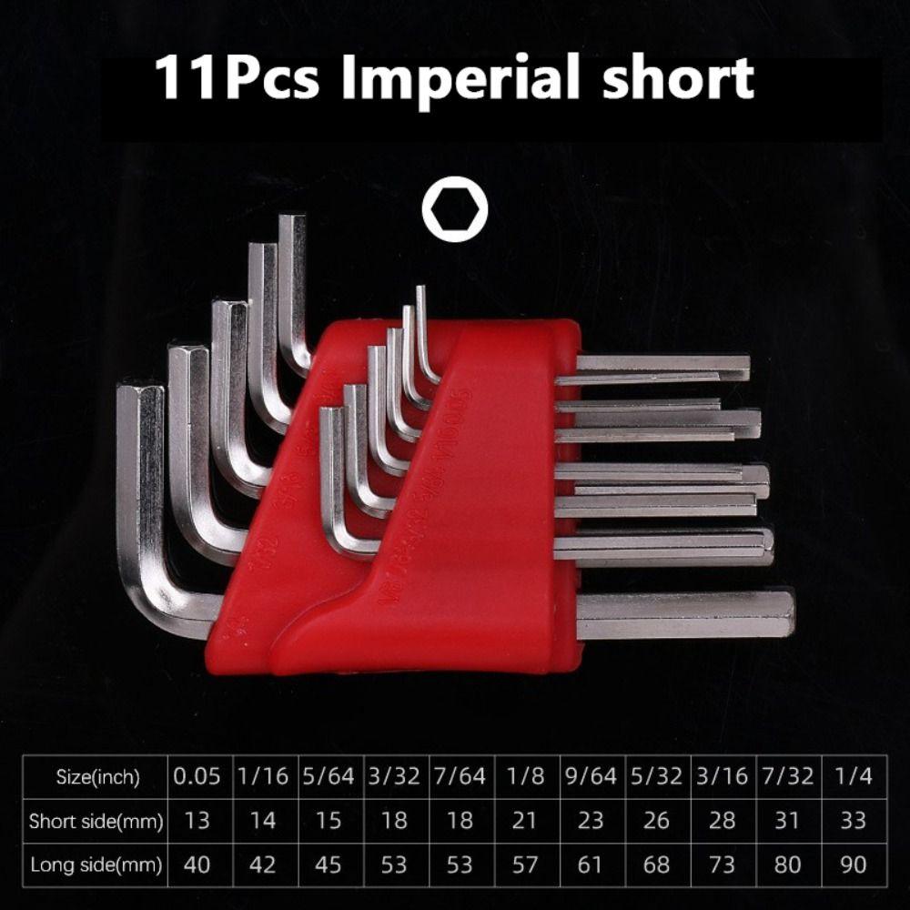 5/8/11 PCS High Quality Easy To Carry Size Allen Key Metric Wrench L Wrench Inch Wrench Allen Wrench