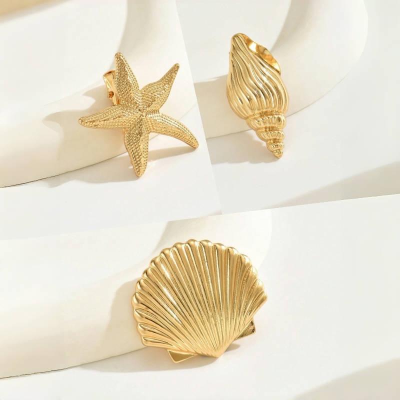 1/3Pcs Fashion Shell Starfish Hair Clips Y2K Vacation Style Hairpins Women Girls Metal Side Bangs Clips Hair Accessories Gifts