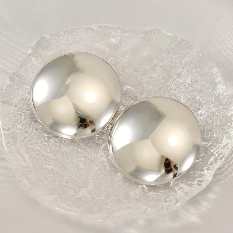 Стильные и простые геометрические круглые серьги из титановой стали, преувеличенная индивидуальность, женские металлические холодные серьги