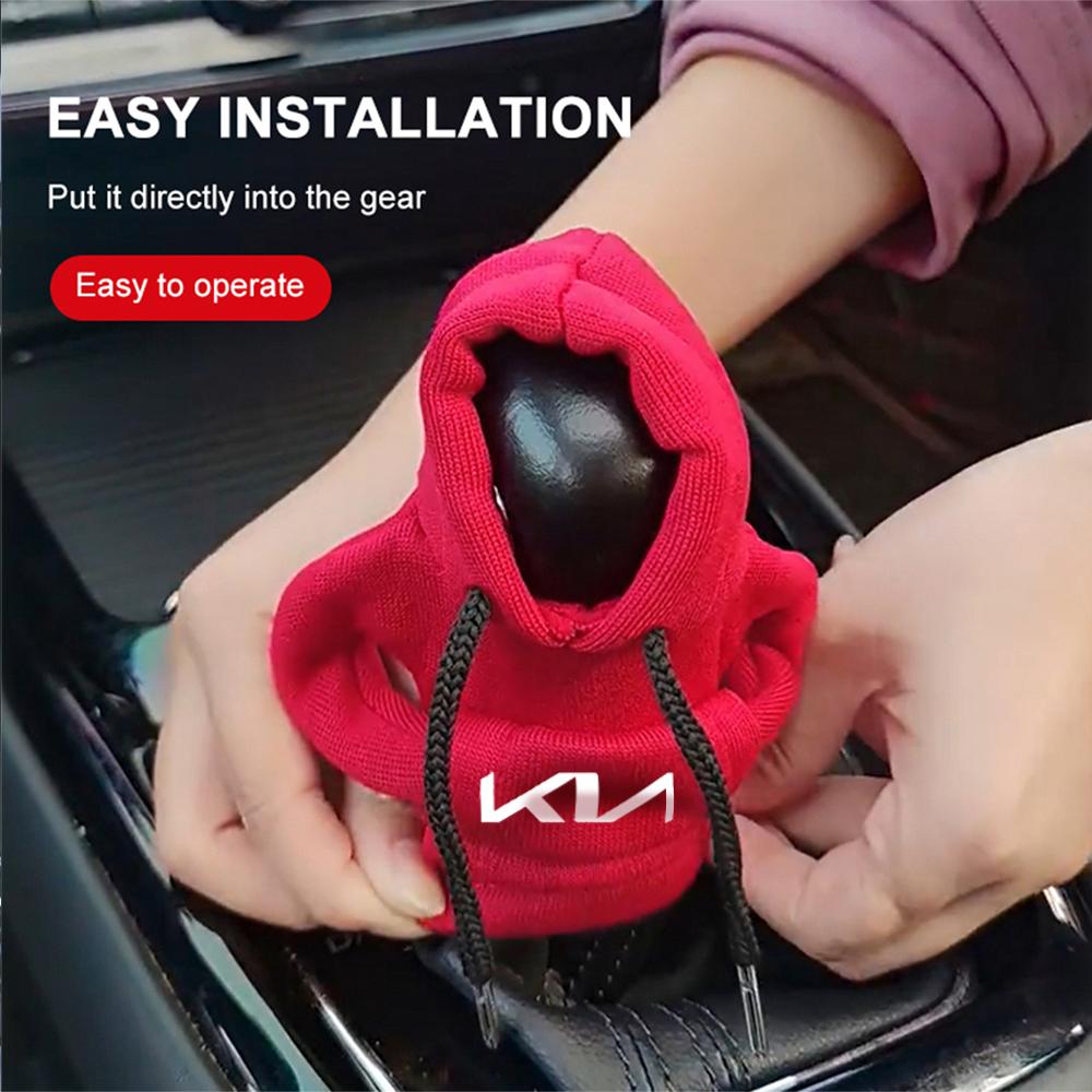 AABIW1 Gear Shift Hoodie Cover Manual Automatic Car Shift Lever Handle Decoration for KIA Rio Ceed Sportage Cerato Soul Sorento Picanto