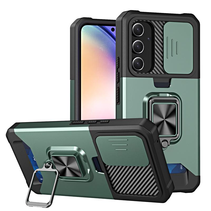 Чехол для Samsung Galaxy A54 5G Магнитный держатель Кольцо Слот для карт Бронированный чехол для телефона для Sumsung A54 A 54 GalaxyA54 Защитная крышка для объектива