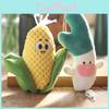 Whimsical Colorful And Plush Onion And Corn Keychains Soft Toy Hangings For Bags