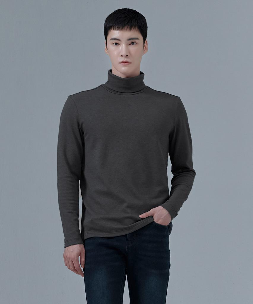 CHASECULT Unisex Brushed Essential Turtleneck T-Shirt-Cfzu5109D0B
