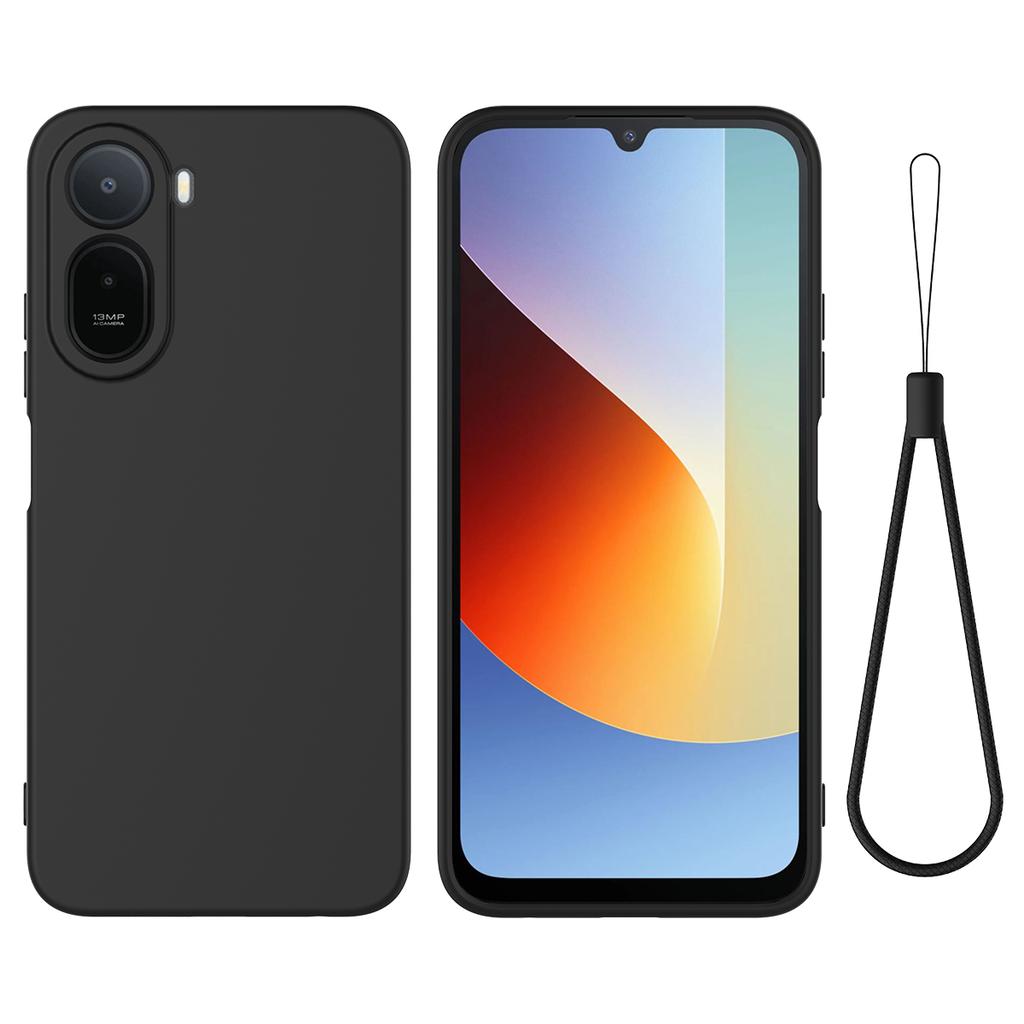 Чехол для Poco C81 Pro Делюкс Жидкий Силикон Ремешок Матовая Крышка Для Poco C81 Pro 4G Дружелюбный к Коже Бампер Funda