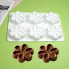 6-cavity Six Petals Flower Silicone Mold Fondant Mousse Cake Decorating Tool for Making Chocolate Candy Handmade Soap