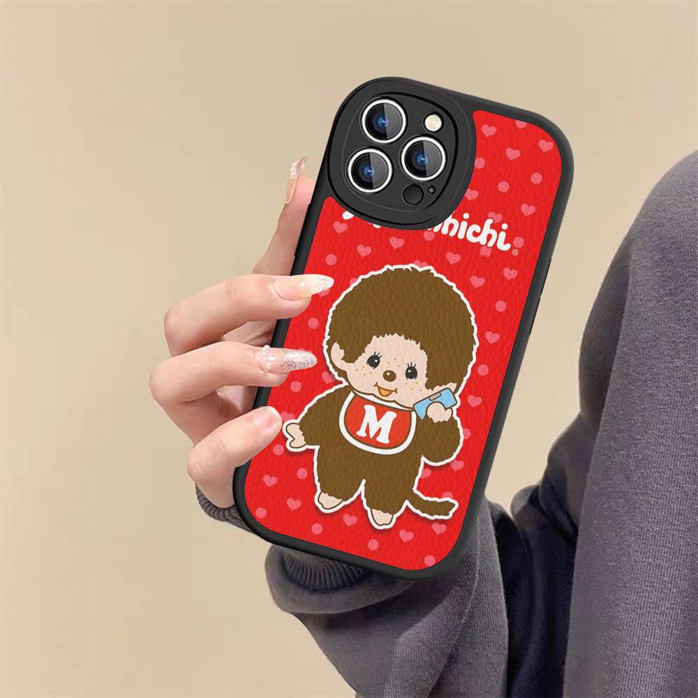 Милый Чехол для Телефона M-monchhichis-s Для IPhone 16 15 14 11 12 13 Pro Max Plus Задняя Кожаная Крышка