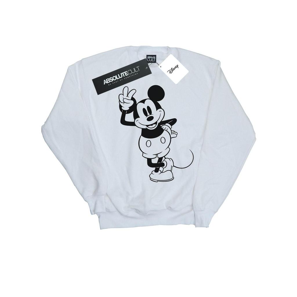 Disney Mens Mickey Mouse Peace Hand Sweatshirt