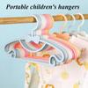 10pcs Baby Plastic Hanger with No Trace for Children To Air Clothes Portable Plastic Windproof Hanger for Baby Clothing Organizer