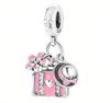Charms Do Pandora Zawieszka Charms  Walizka Kapelusz Kwiatek Charmsy Trusky