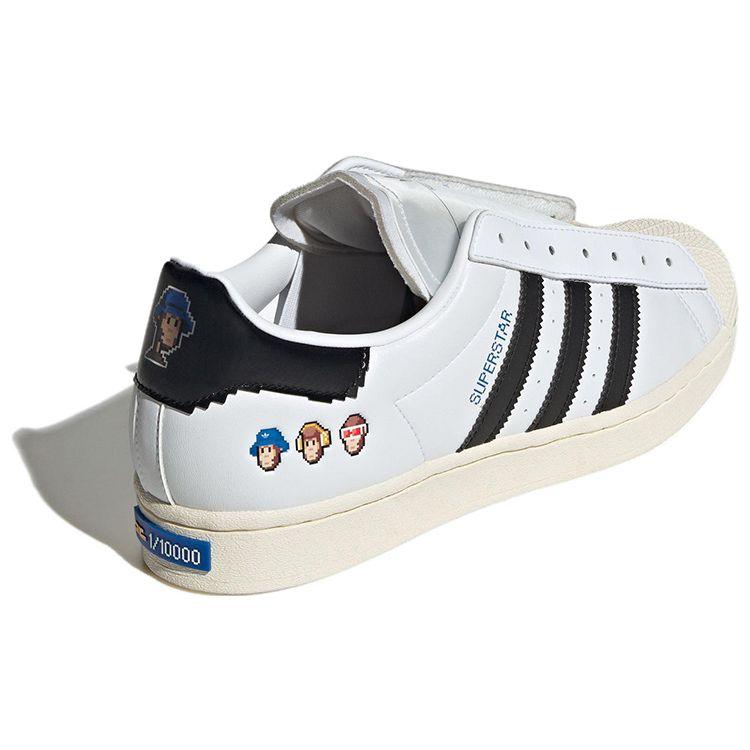 Королевство обезьян x adidas Superstar Белые Черные Унисекс Кроссовки Облачно-белый Основной черный Меловой белый IG3500