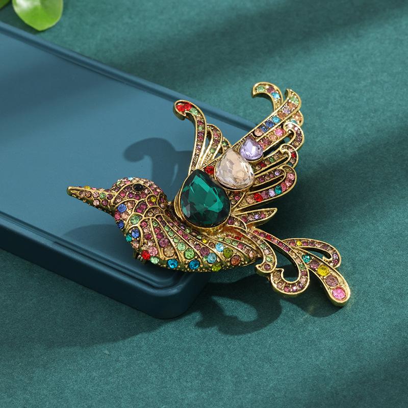Weiman Cute Animal Multi Color Crystal Rhinestone Bird Zinc Alloy Children's Wedding Engagement Brooch Pins