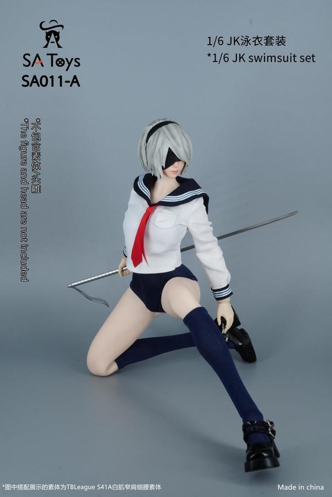 Toys Hobbies Scale Action Figure Compatible with TBLeague SAtoys SA011A Beautiful Female Fashion Sexy High School Girl Sailor Uniform and Shoes Set