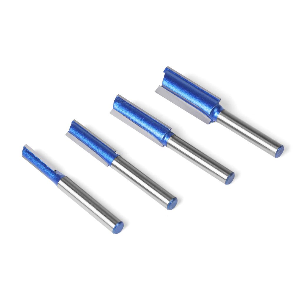 4 шт., 6 мм хвостовик, высококачественная фреза, накладка заподлицо с подшипником, набор фрез для дерева