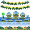 Tractor Theme Party Set Tableware Tablecloth Paper Plates Paper Cups Paper Towels Birthday Party Supplies Decoration Ranch