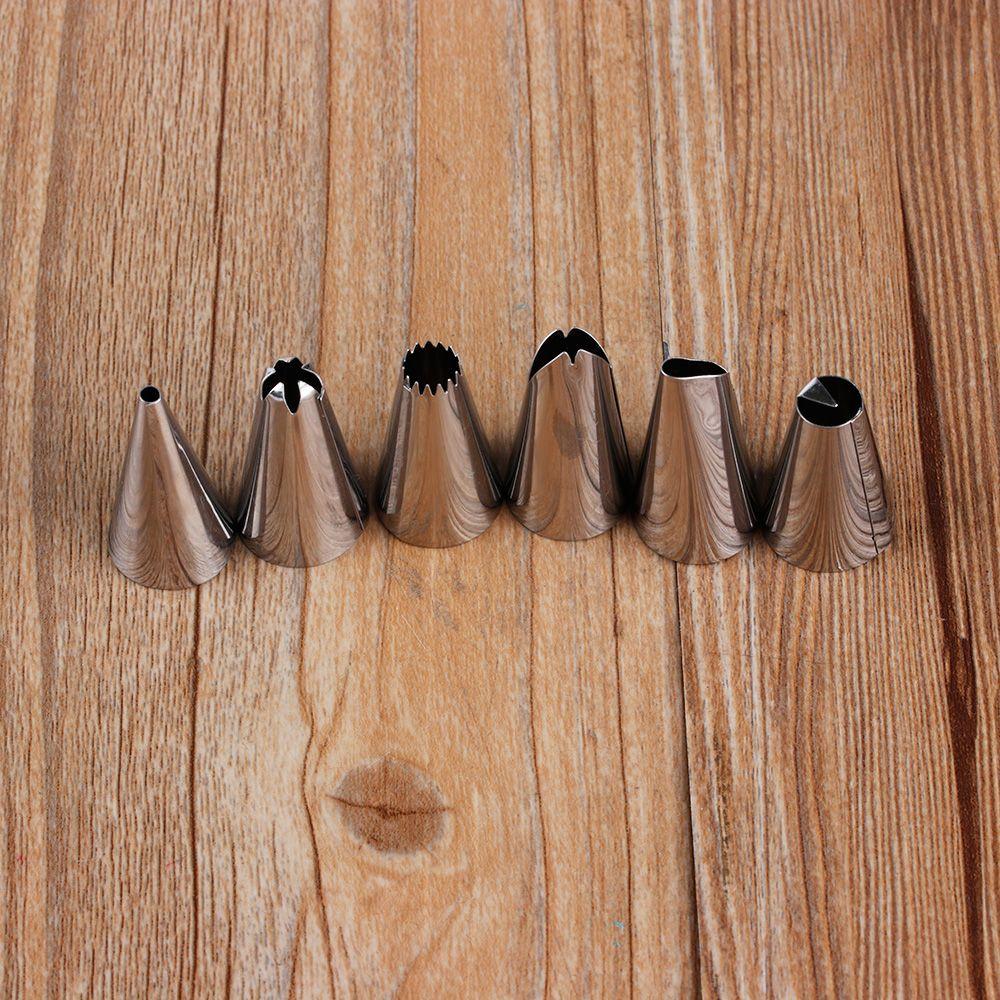Stainless Steel Cake Decorating Fondant Baking Mold Ice Cream Tool Icing Piping Nozzles Pastry Bag