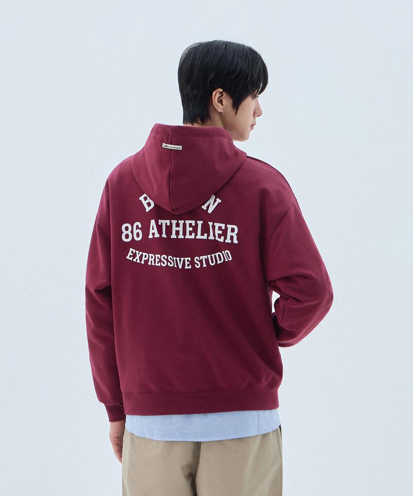 BAKKEN [Men] 86 Atelier Lettering Hoodie Bk6975 (3 Colors)