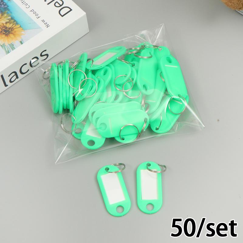 50 PCS Plastic Key Tags Split Ring ID Label Keychains for Organizing Locker Mailbox Apartment Office Home Keys