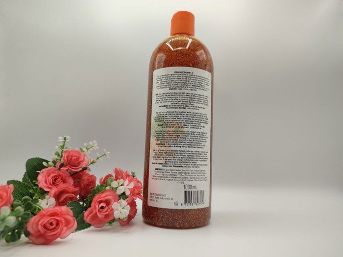 Gel Douche Gommant - Papaye & Hibiscus - 1L - Nettoyant - Sans Parabène - Pour Adultes