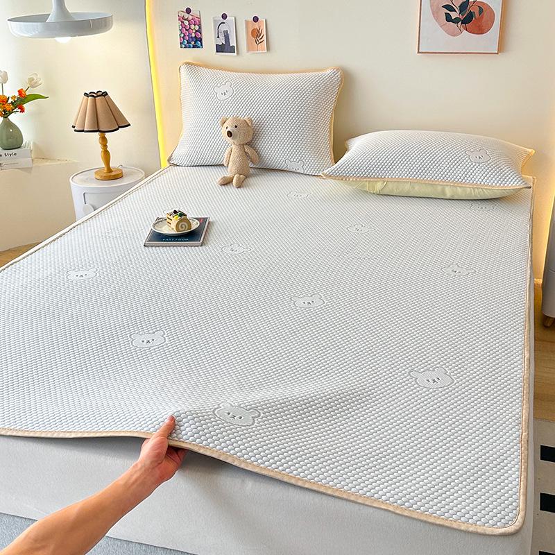 Матрас из ледяных бобов, прохладный комплект покрывал - стиль простыни на резинке для общежитий, комнат с кондиционером, ощущение ледяного шелка.