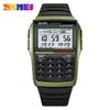 SKMEI 2255 Dual Time Sports Calculator Watch for Men Digital Mens Wristwatches Countdown Casual Phone Book Montre Homme 1278