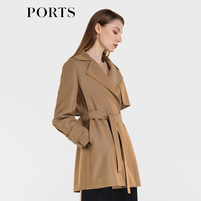 Ports Женский короткий тренч с длинными рукавами